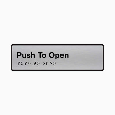 Push To Open Braille & Tactile Sign