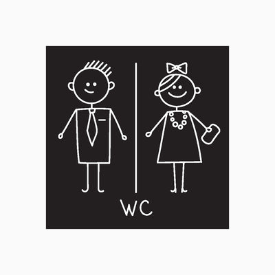 Unisex Toilet Sign