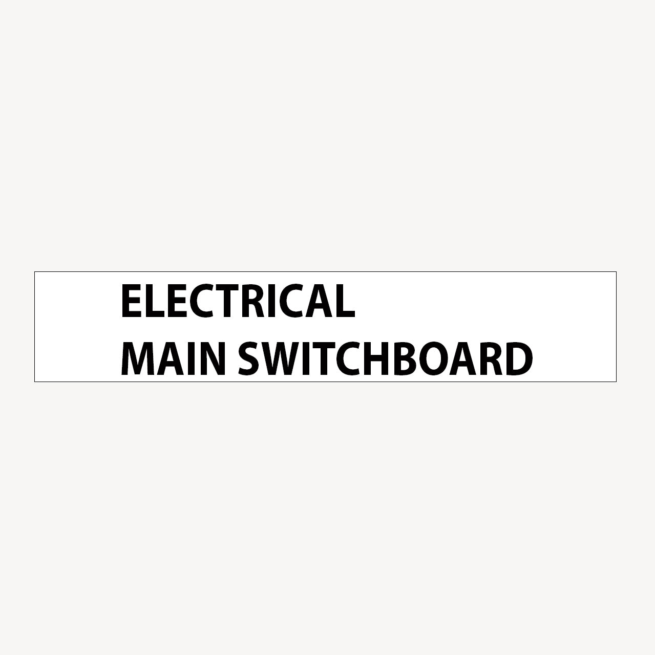 ELECTRICAL MAIN SWITCHBOARD SIGN