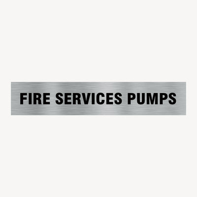 FIRE SERVICES PUMPS SIGN