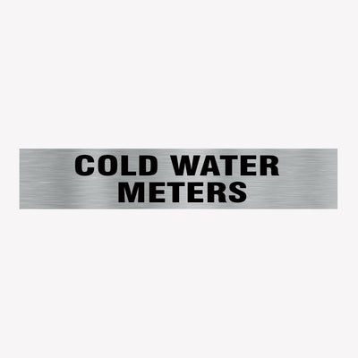 COLD WATER METERS SIGN