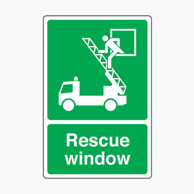 RESCUE WINDOW SIGN