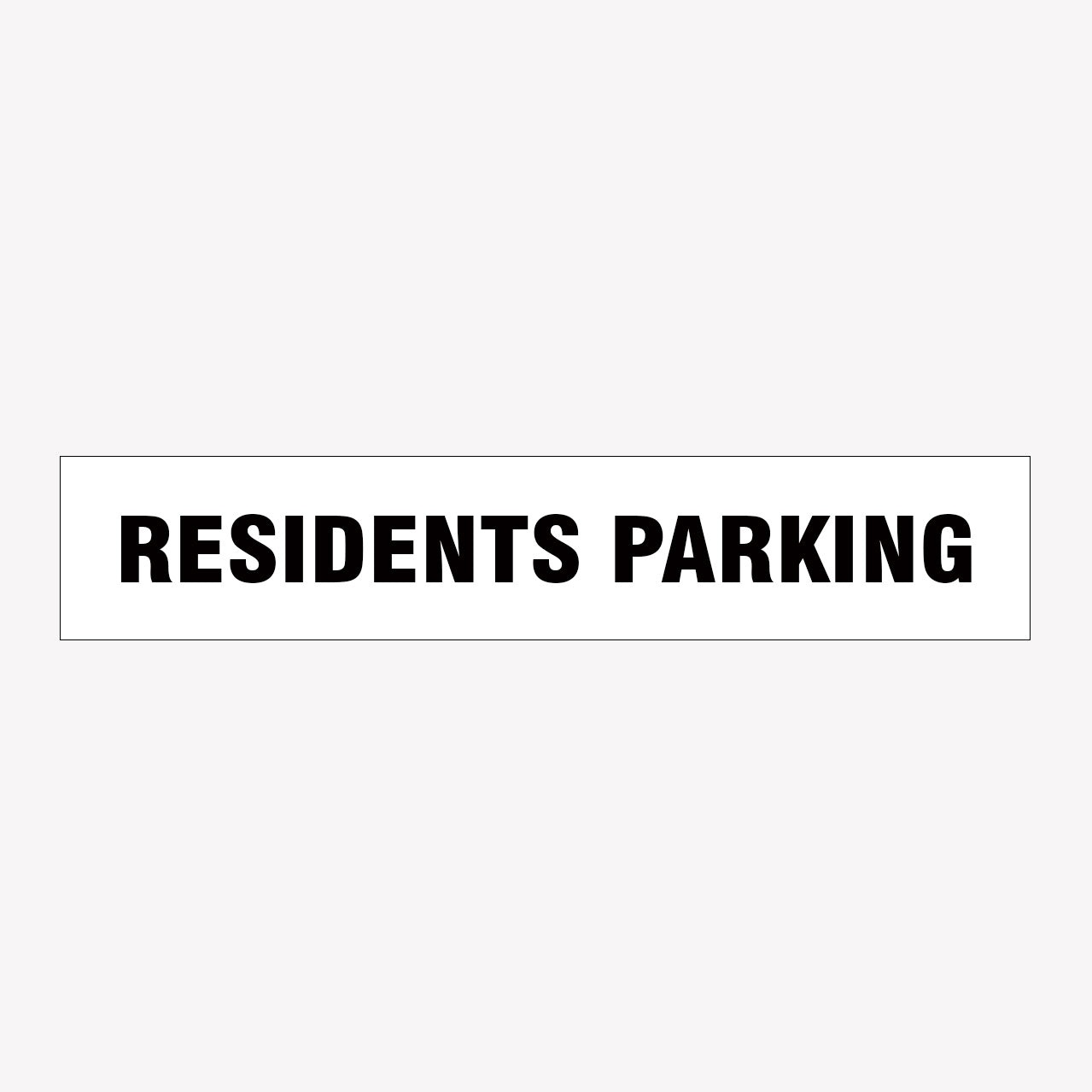 RESIDENTS PARKING SIGN - PARKING SIGN