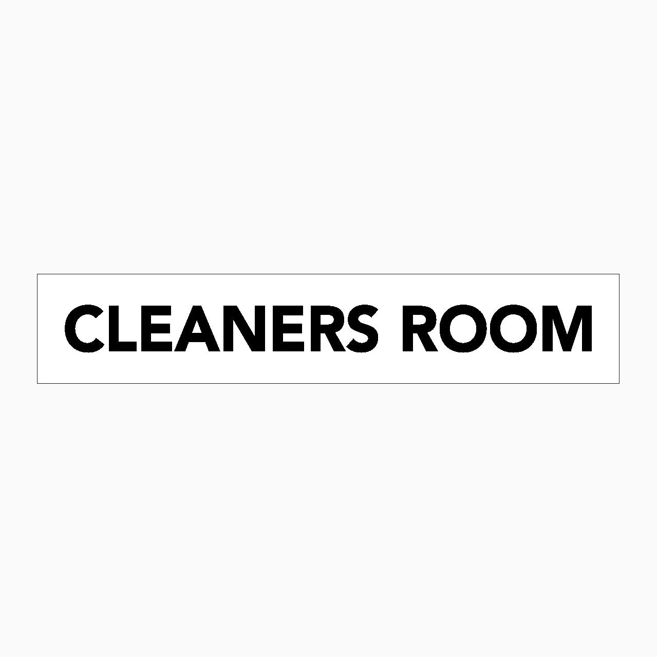 CLEANERS ROOM SIGN