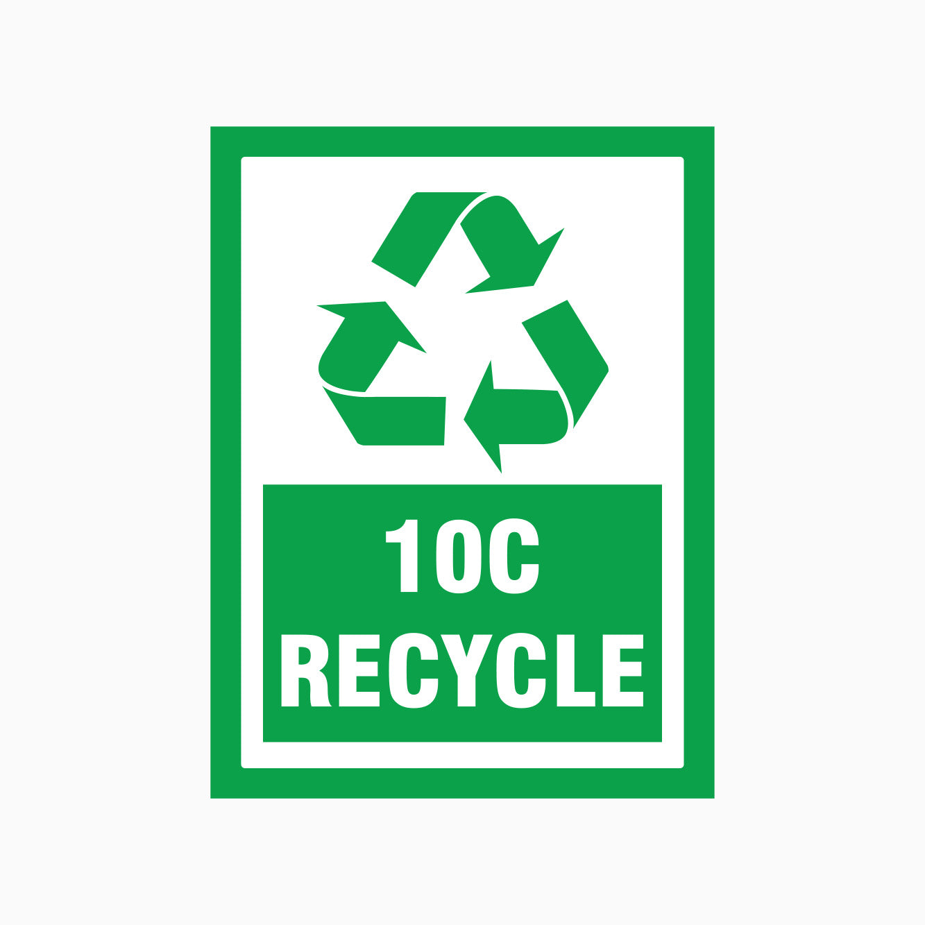 10C RECYCLE SIGN 