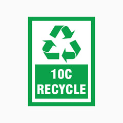 10C RECYCLE SIGN
