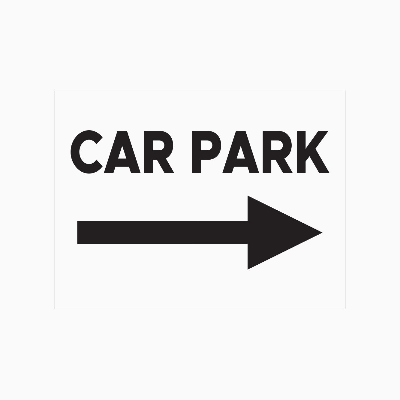 CAR PARK SIGN (LEFT & RIGHT POINT)