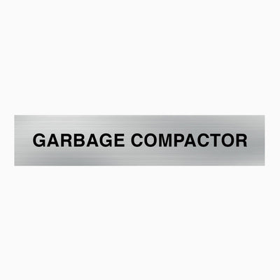 GARBAGE COMPACTOR SIGN