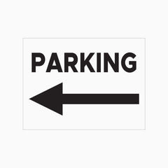 PARKING SIGN - LEFT or RIGHT ARROW