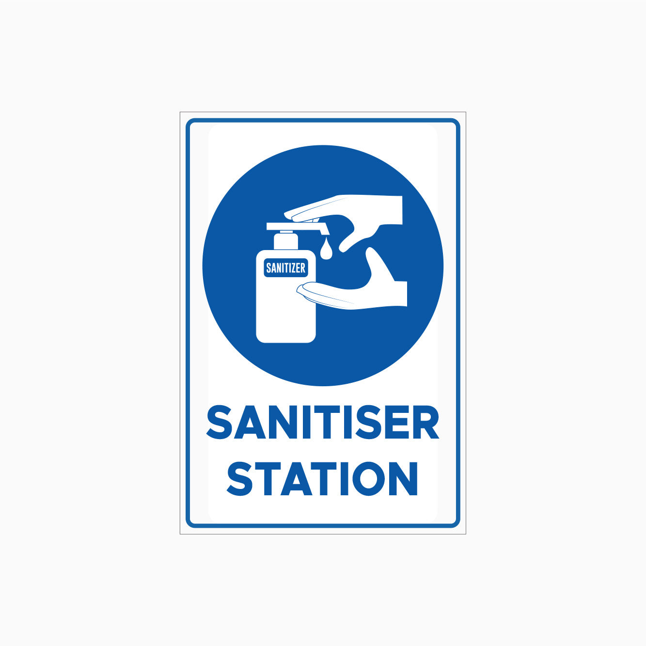 SANITISER STATION SIGN - BLUE