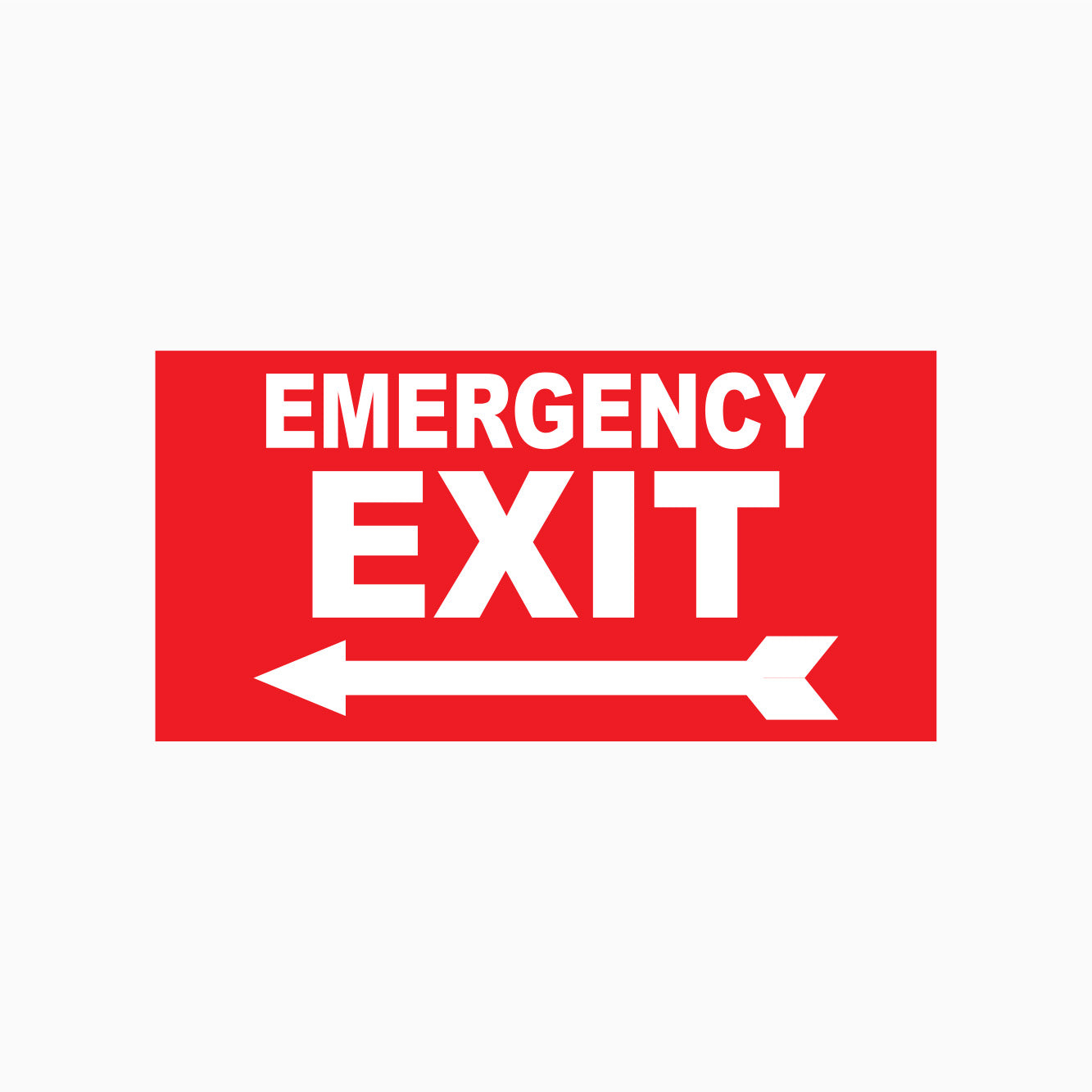 EMERGENCY EXIT SIGN - LEFT ARROW