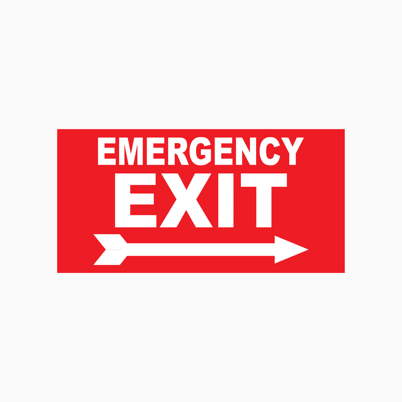 EMERGENCY EXIT SIGN - RIGHT ARROW