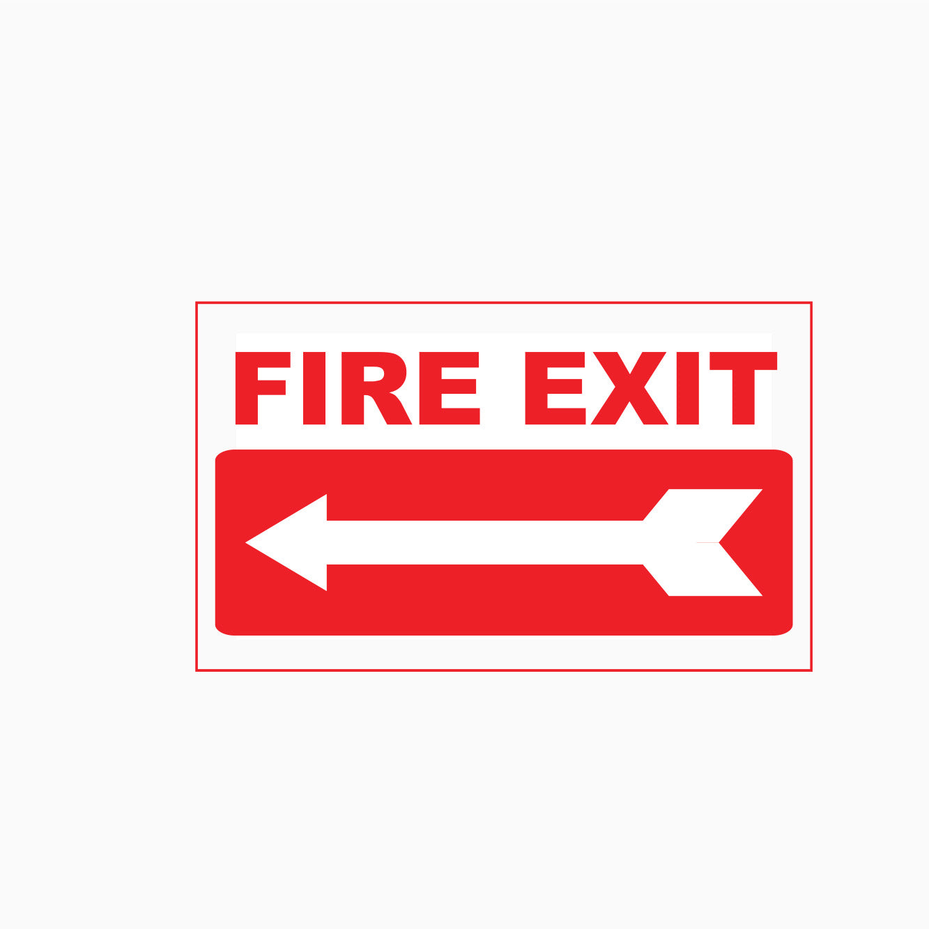 FIRE EXIT LEFT POINT SIGN