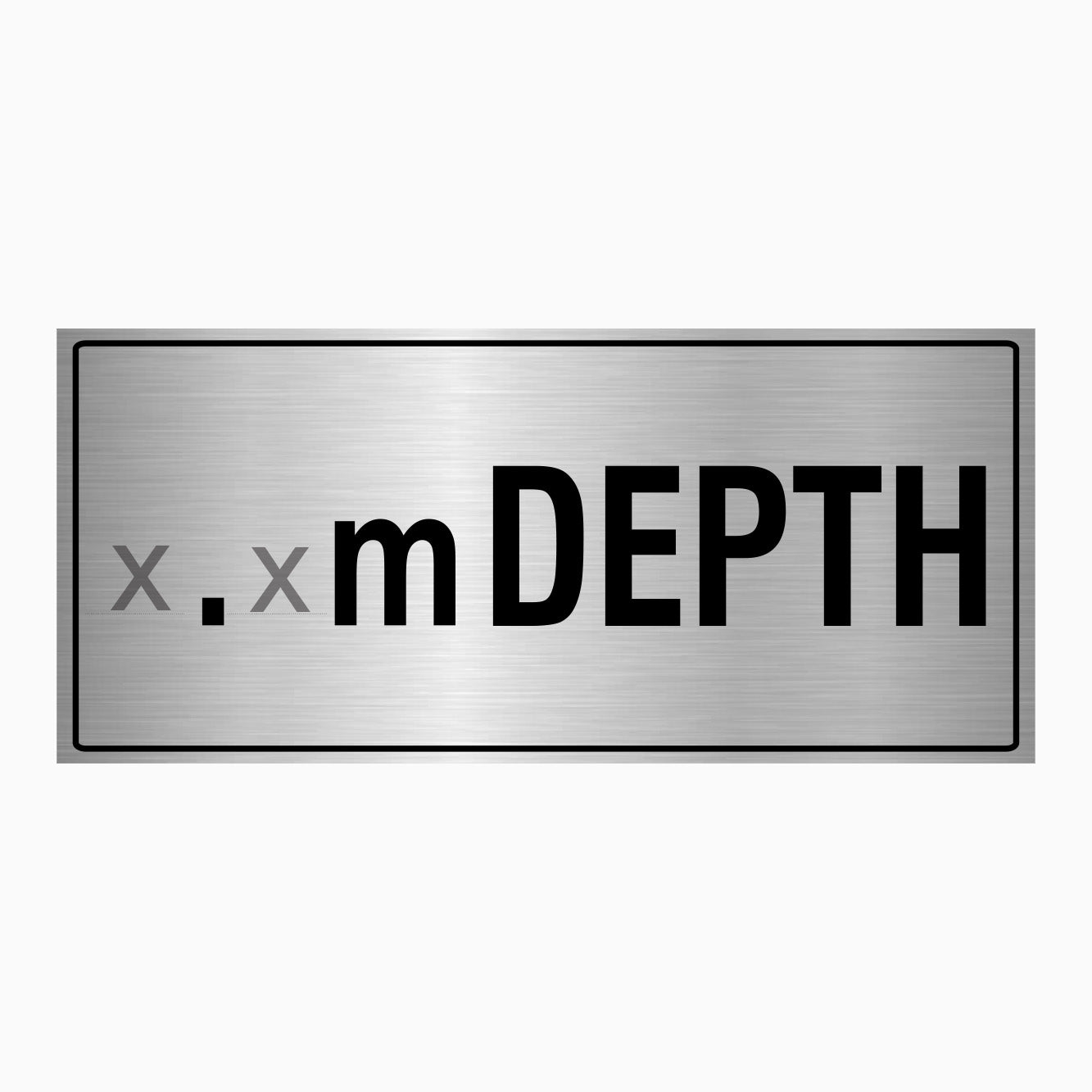 WATER DEPTH SIGN WITH YOUR NUMBER - GET SIGNS