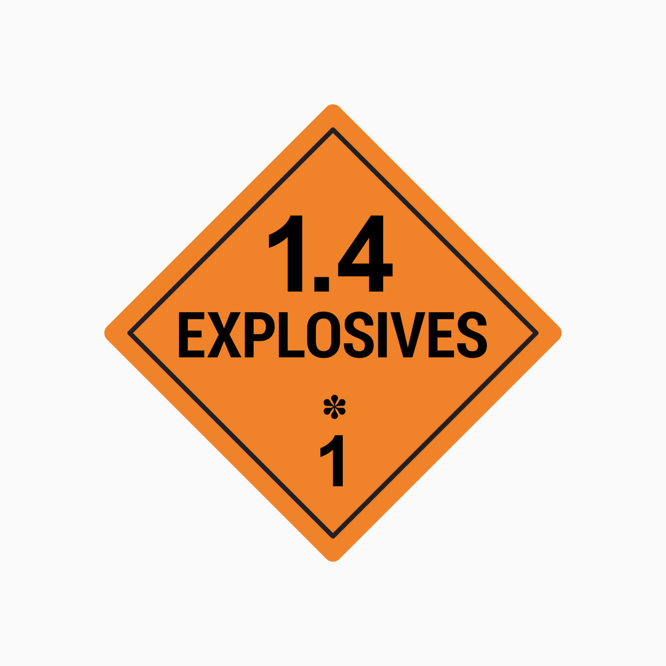 1.4 EXPLOSIVES SIGN