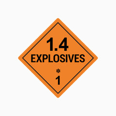 1.4 EXPLOSIVES SIGN