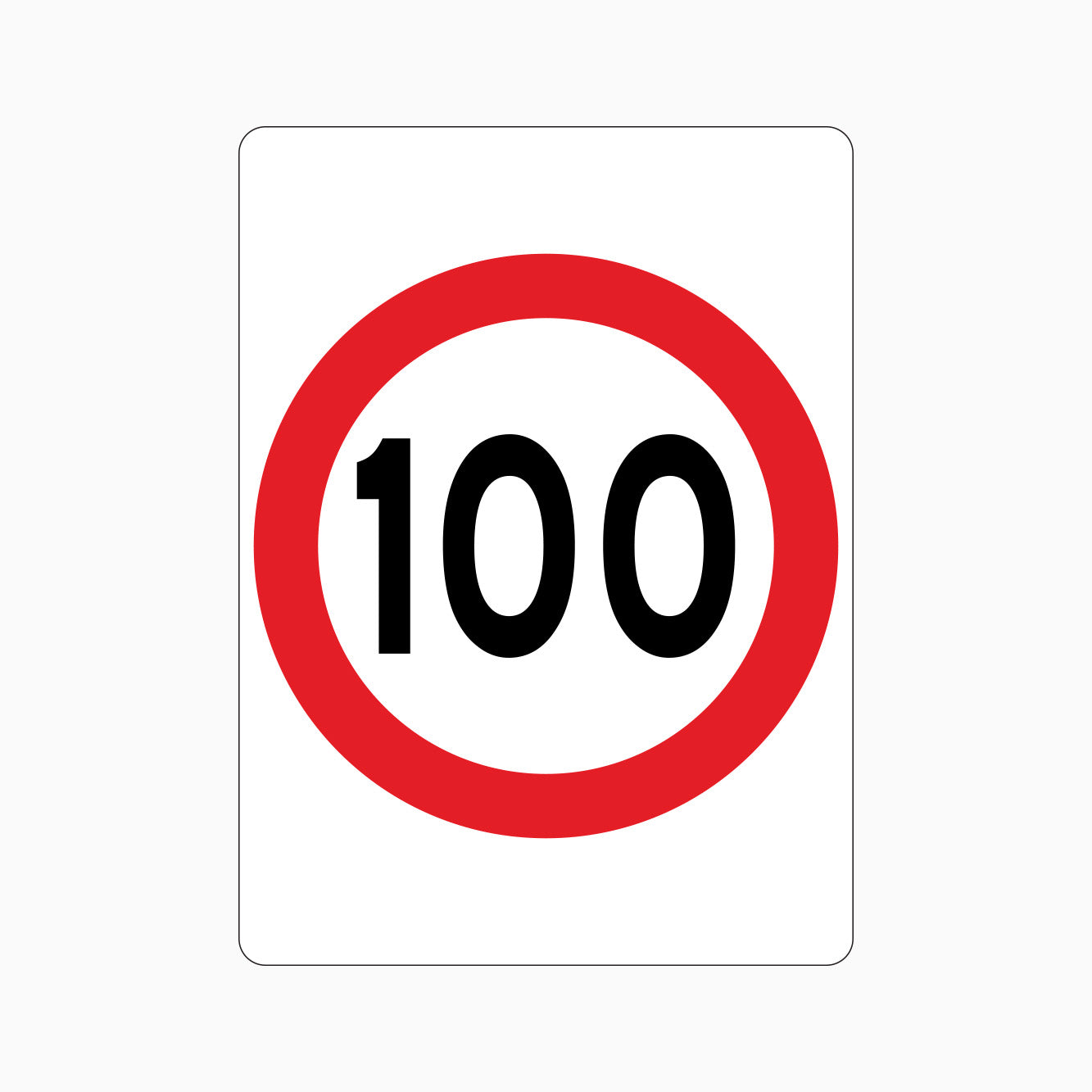 100km Speed Limit SIGN - GET SIGNS