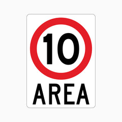 10km AREA SIGN