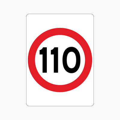 110km Speed Limit SIGN