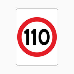110km Speed Limit SIGN