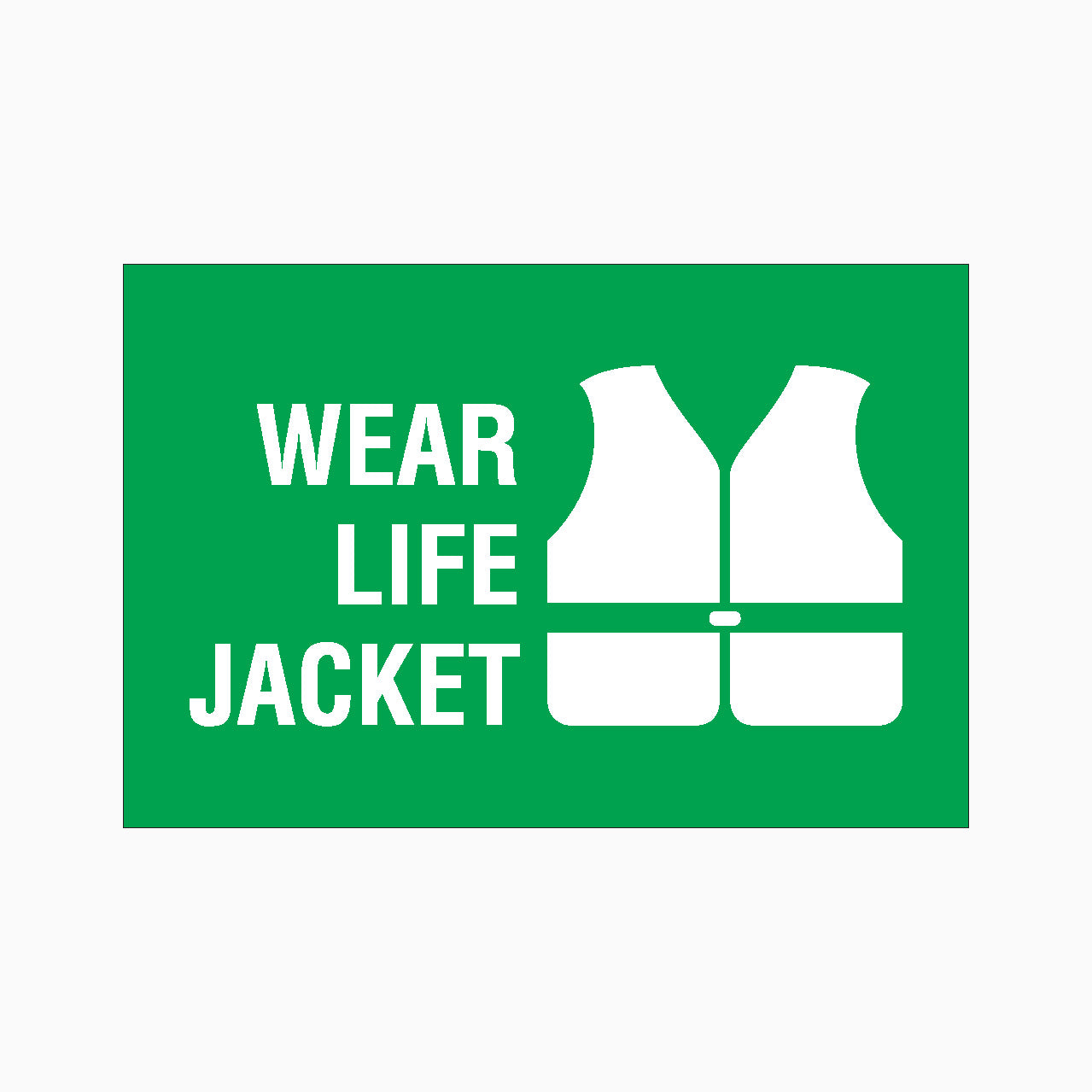 WEAR LIFE JACKET SIGN - water safety signs in Australia at Get Signs