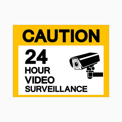 24 HOUR VIDEO SURVEILLANCE SIGN