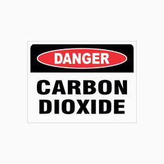 DANGER CARBON DIOXIDE SIGN