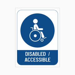 DISABLED / ACCESSIBLE SIGN