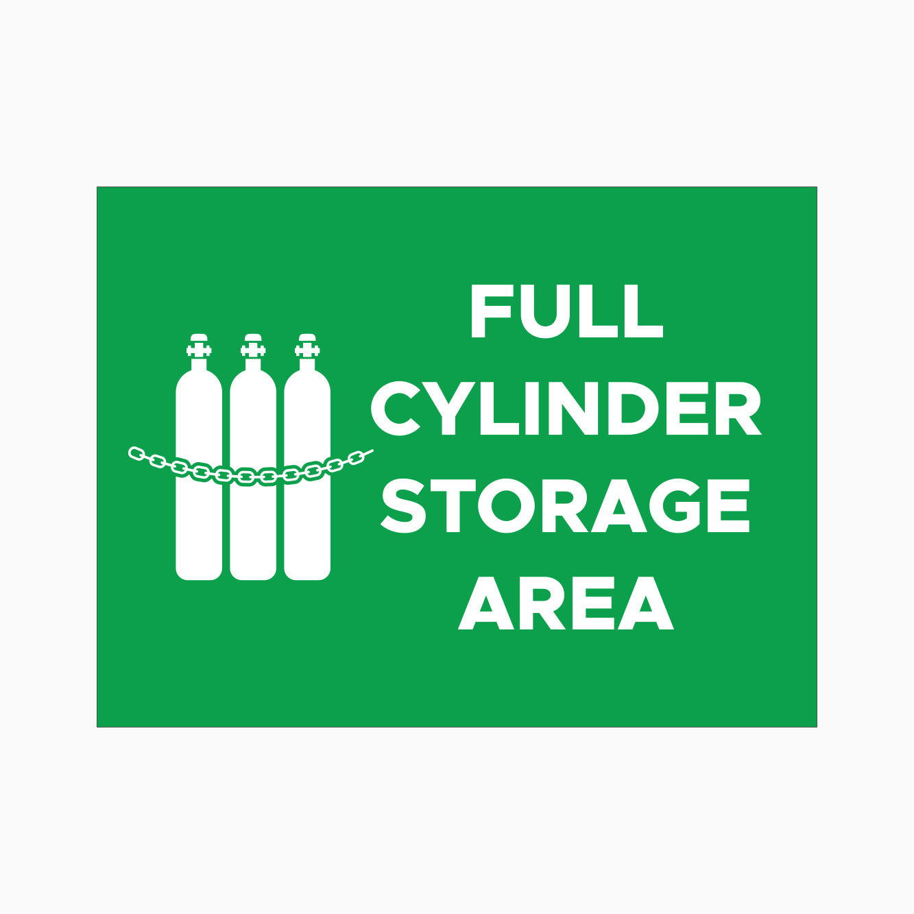 Full Cylinder Storage Area Sign | Safety Signs for Gas & Compressed Air ...