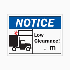 LOW CLEARANCE SIGN