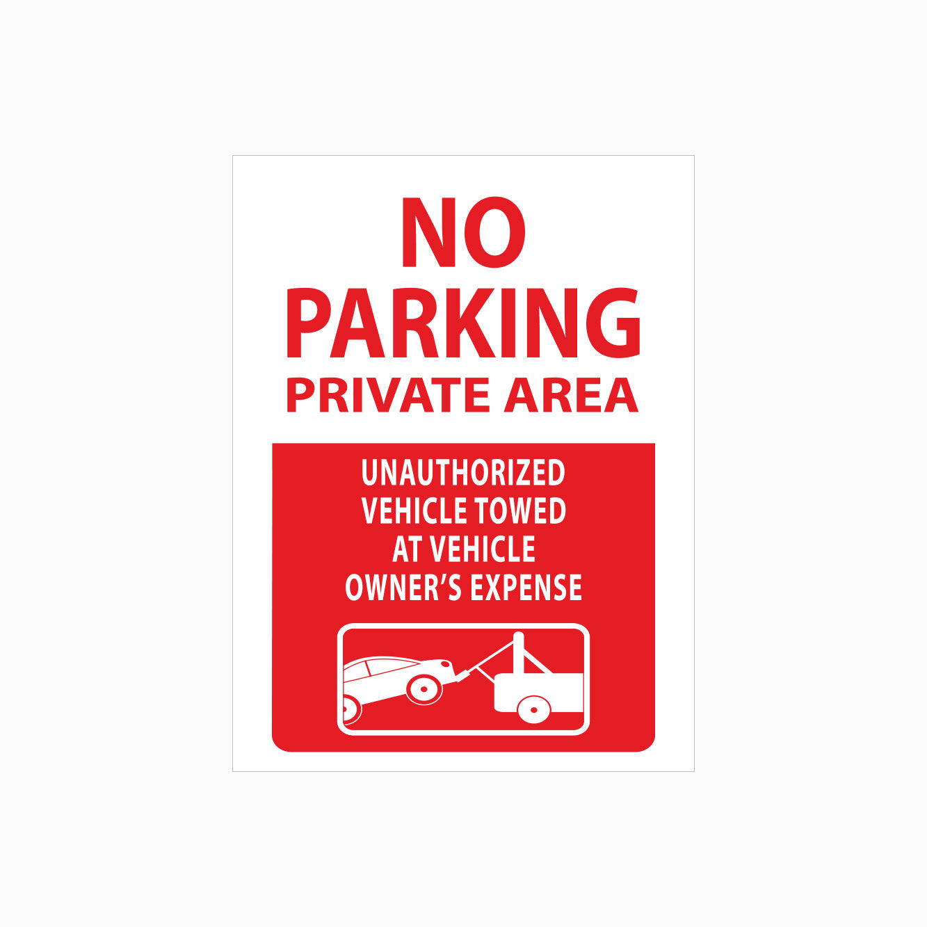 NO PARKING PRIVATE AREA SIGN - PARKING AND NO PARKING SIGNS FROM GET SIGNS