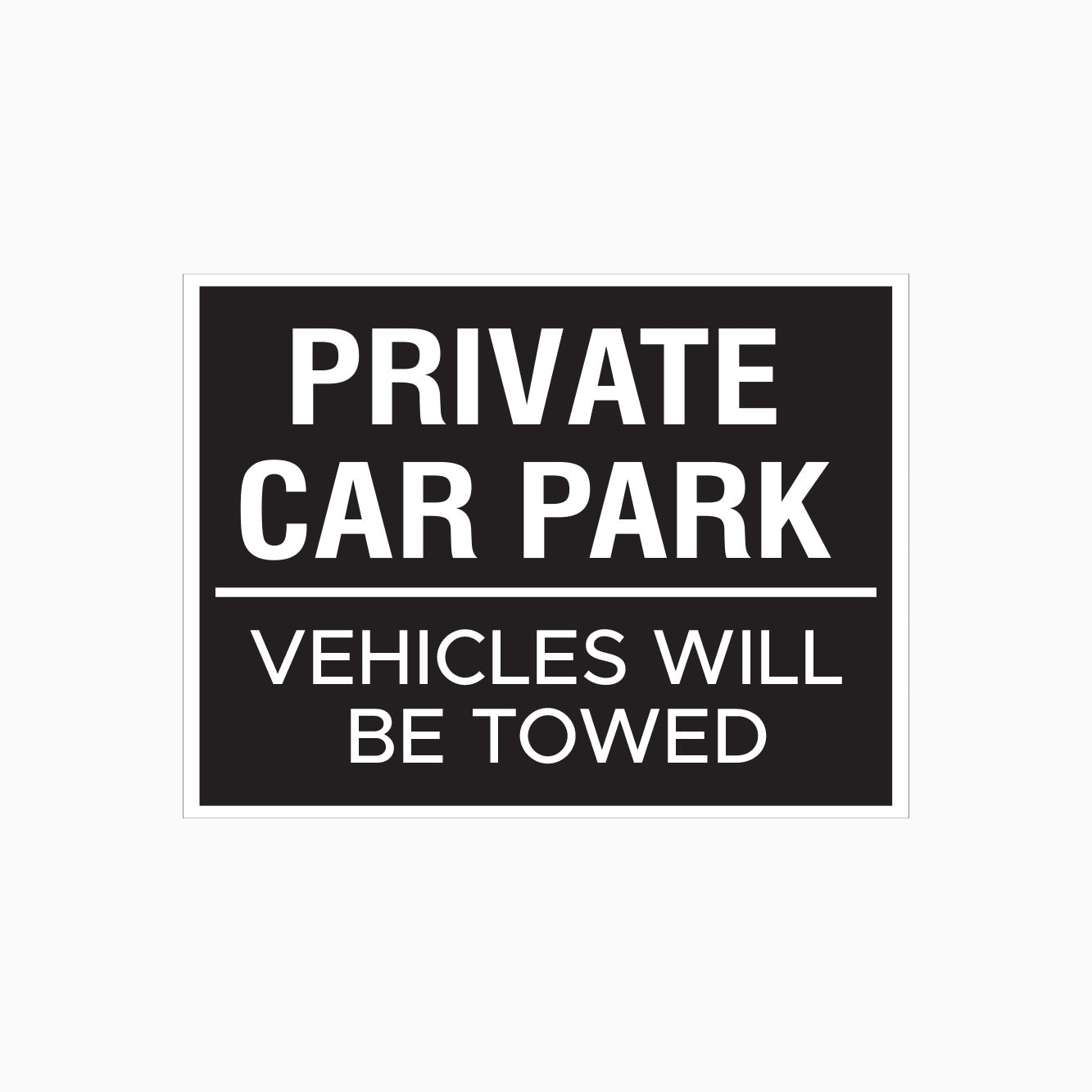 PRIVATE CAR PARK - VEHICLES WILL BE TOWED SIGN - PARKING AND NO PARKING SIGNS IN AUSTRALIA