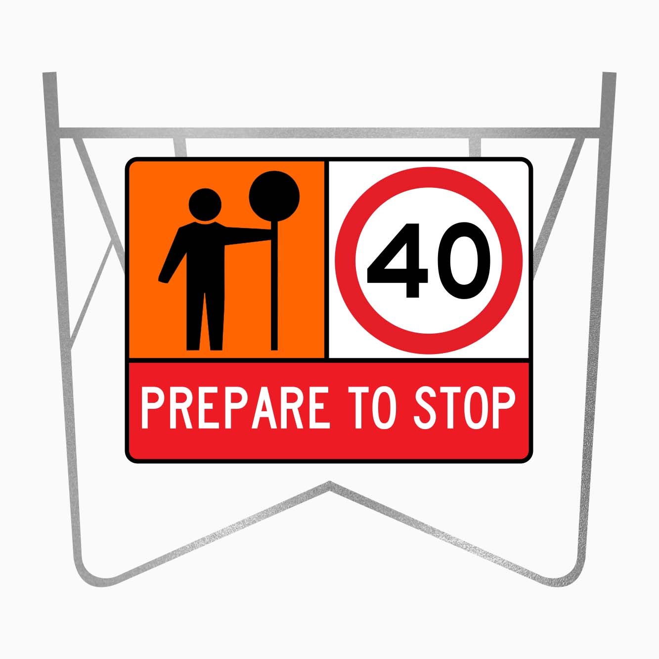 40kph Sticker TRAFFIC CONTROLLER AHEAD Sign | 40KM SPEED LIMIT | GET SIGNS AU – Get signs