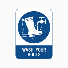 WASH YOUR BOOTS SIGN
