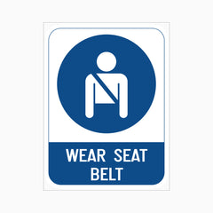 WEAR SEAT BELT SIGN