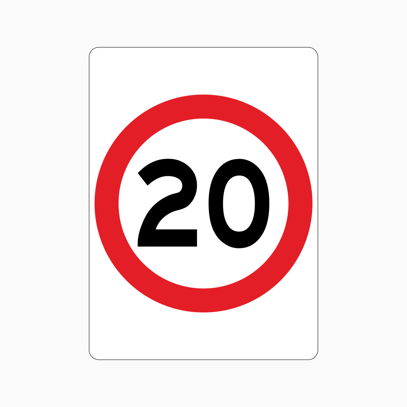 20km Speed Limit SIGN – Get signs