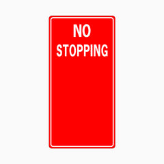 NO STOPPING SIGN