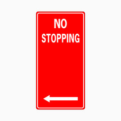 NO STOPPING SIGN LEFT