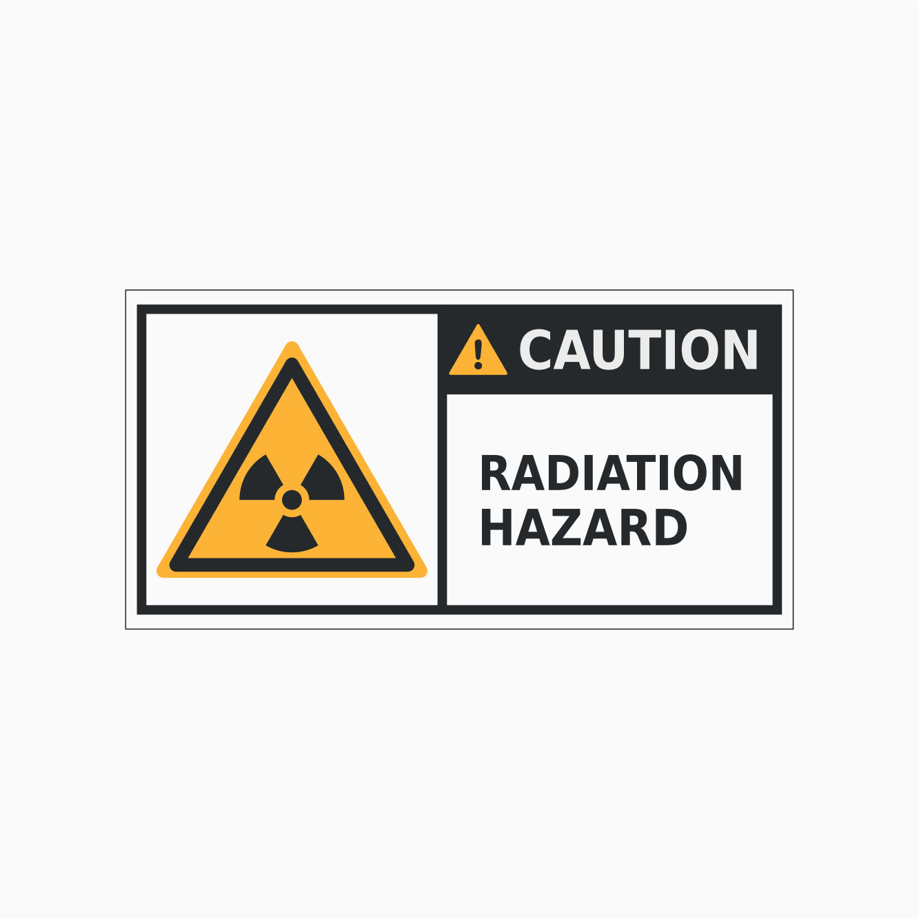 CAUTION SIGN - RADIATION HAZARD SIGN