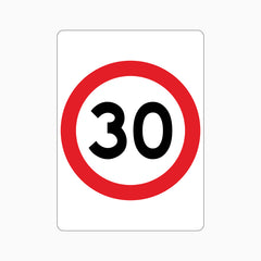 30km Speed Limit SIGN