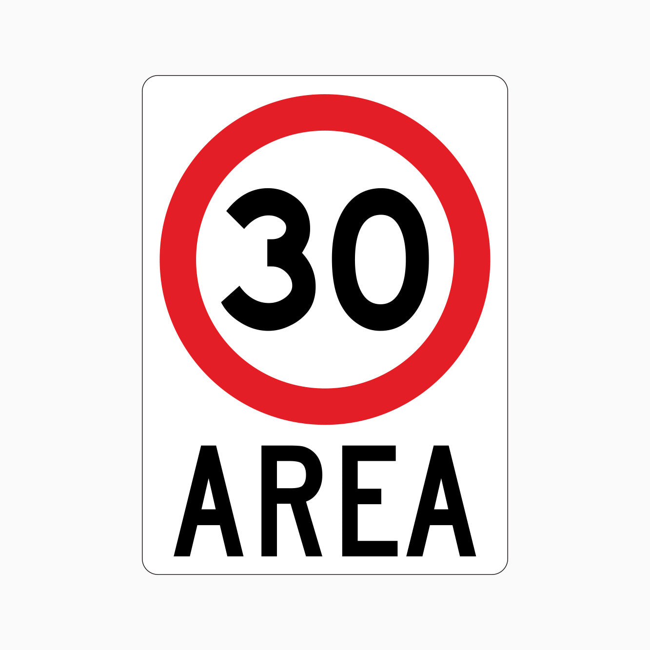 30km AREA SIGN
