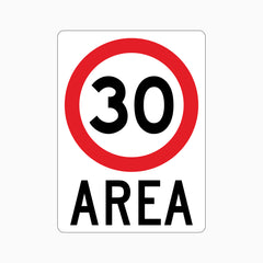 30km AREA SIGN