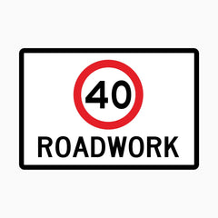 40 ROADWORK WITH SWING STAND SIGN