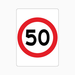 50km Speed Limit SIGN
