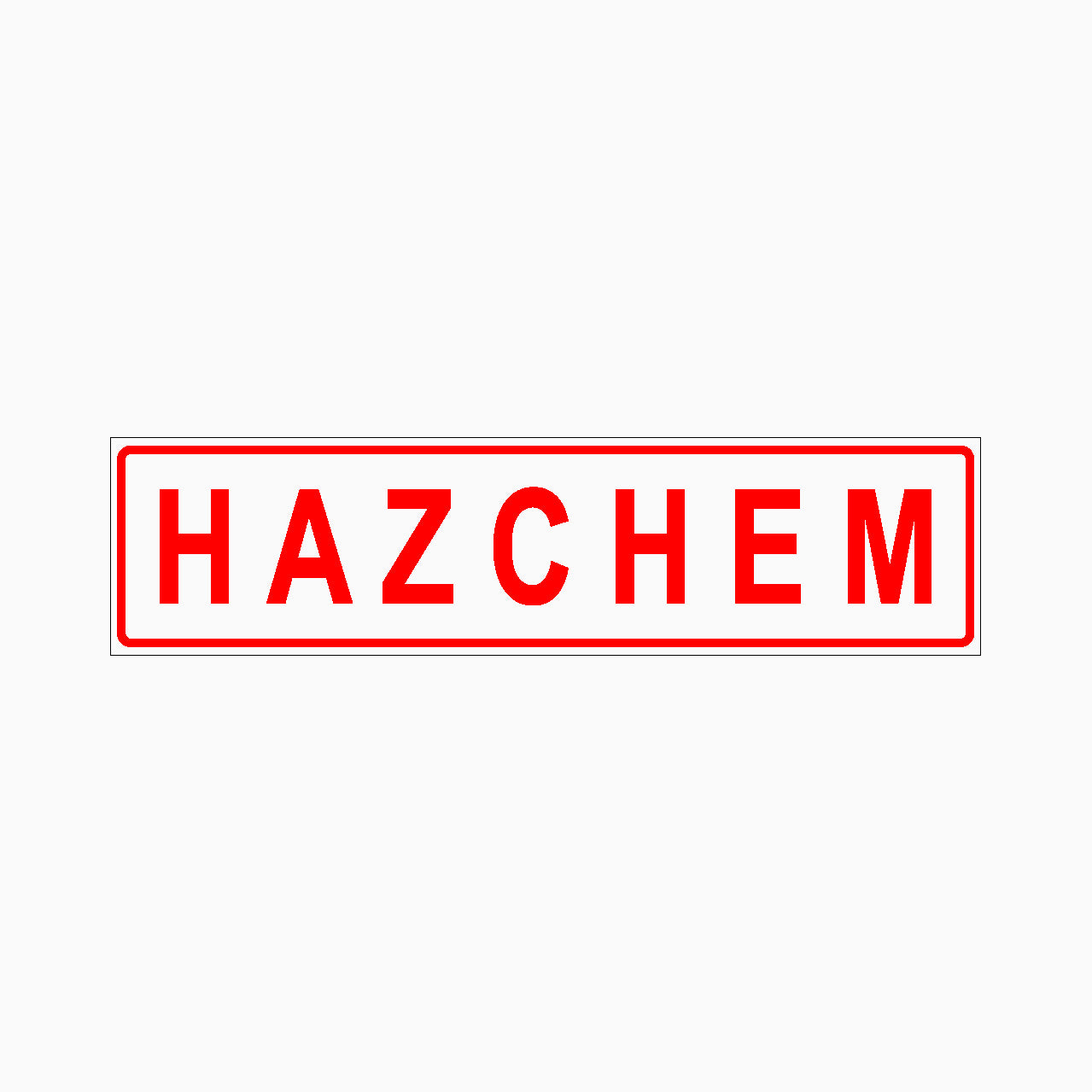 HAZCHEM SIGN