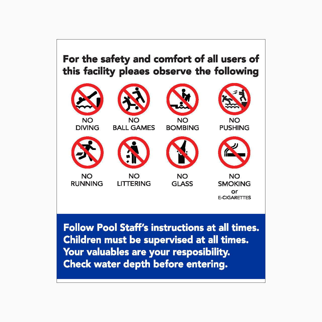 Buy Pool Rules Signs in Australia for Safe Swimming Environments – Get ...