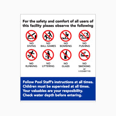 POOL RULES SIGN