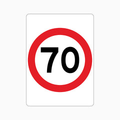 70km Speed Limit SIGN