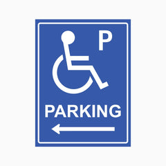 ACCESSIBLE PARKING SIGN (LEFT OR RIGHT ARROW)