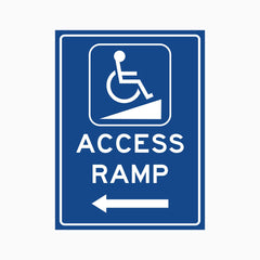 ACCESS RAMP SIGN LEFT